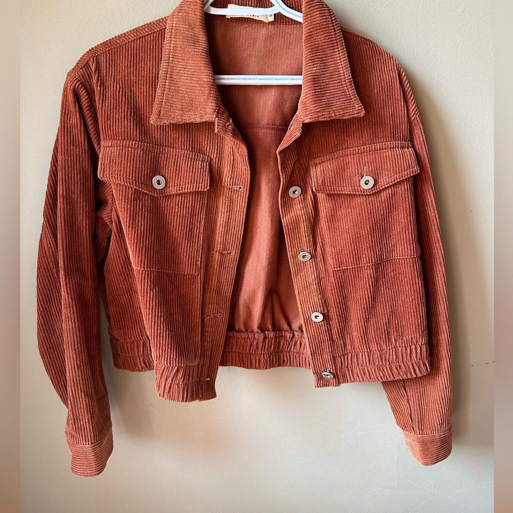 Fall corduroy cropped jacket